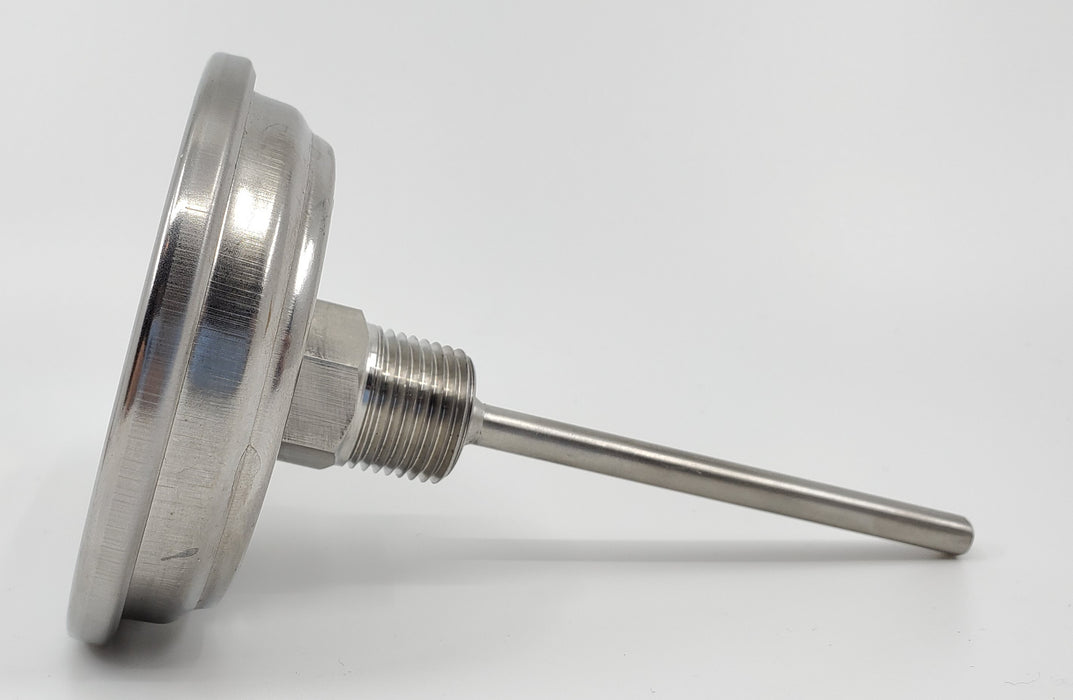 3" Adjustable Dial Thermometer With 4" Stem